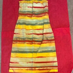 Moschino Jeans Striped Strapless Dress